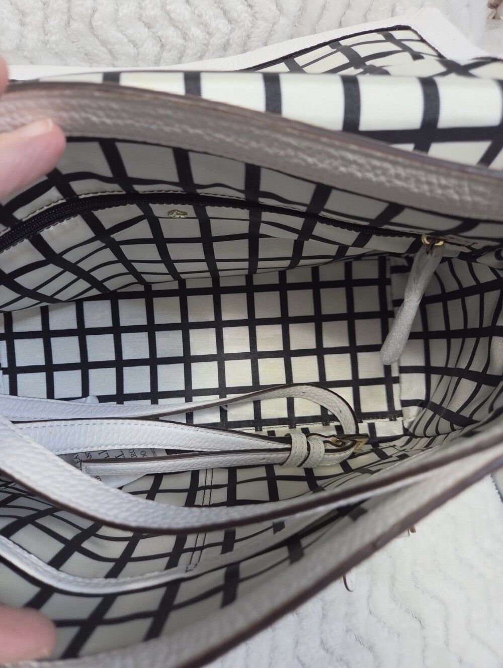 Kate Spade Bright White Leather Holden Satchel Crossbody - Picture 7 of 10